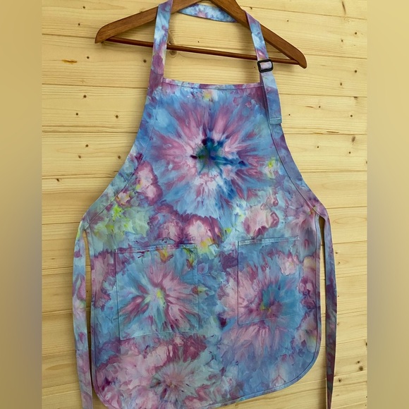 Apron ICE TIE DYE Port Authority Unique & Colorful for Kitchen, Studio, Workshop - Picture 4 of 9
